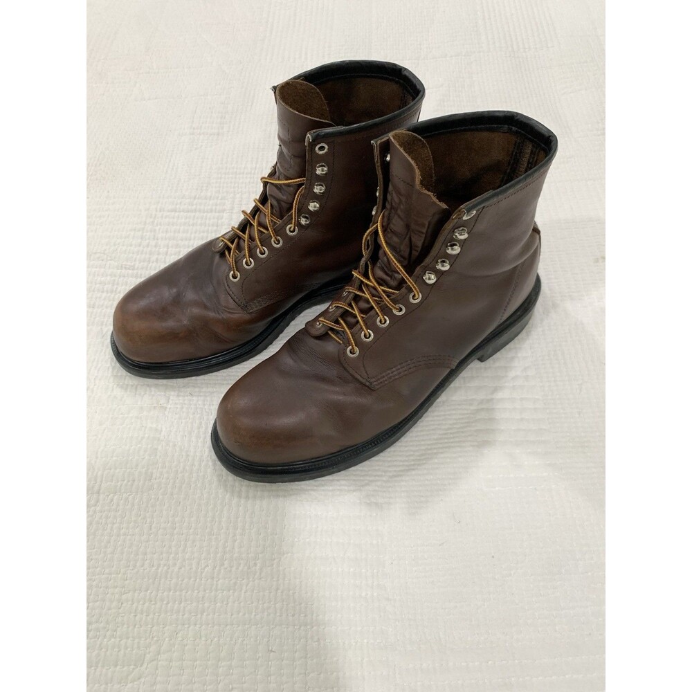 Men's Red Wing 2233 SuperSole 8 inch Safety Toe Lace-Up Work Lug Sole Boots 15 D